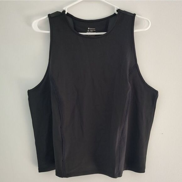 Members Mark Women's Size XL Black Work it Out Tank Top Shirt Cropped Sleeveless - Picture 1 of 5
